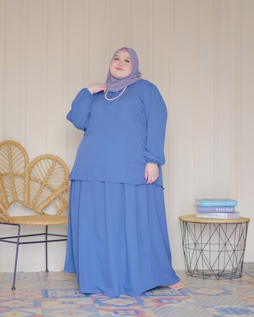 Wiliya Skirt Suit (Denim Blue)
